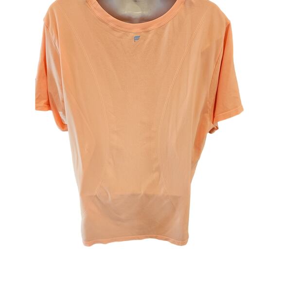 Fabletics orange short sleeve active running yoga top quick dry stretch XL (?) # - Picture 2 of 6